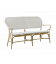 Banc Isabelle Rotin Tressage Blanc Points Cappuccino Sika-Design