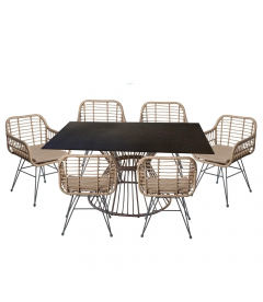 Ensemble à manger 7  Pièces Ariki Polyrotin Ensemble à manger 7  Pièces Ariki Polyrotin