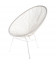 Fauteuil Acapulco Blanc - Structure Acier Blanc Monobloc