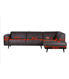 Canapé d'Angle Droite Statement Cognac Cuir RecycléWOOOD by De Eekhoorn Canapé d'Angle Droite Statement Cognac Cuir RecycléWOOOD by De Eekhoorn