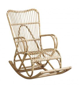 Rocking Chair en Rotin Manau Naturel