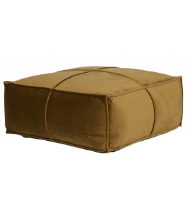 Pouf Rodéo Carré 60cm Velvet Miel