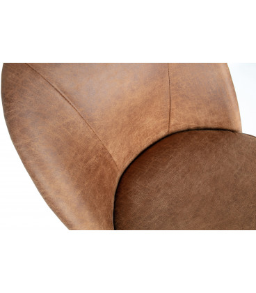 Chaise Vogue Cuir Reyclé CognacWOOOD by De Eekhoorn