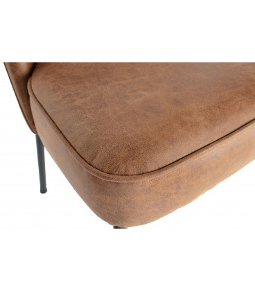 Chaise Vogue Cuir Reyclé CognacWOOOD by De Eekhoorn