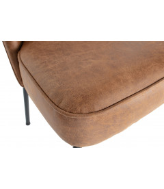 Chaise Vogue Cuir Cognac