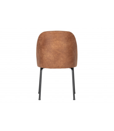 Chaise Vogue Cuir Reyclé CognacWOOOD by De Eekhoorn
