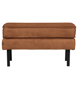 Banc Rodeo Cuir Recyclé Cognac