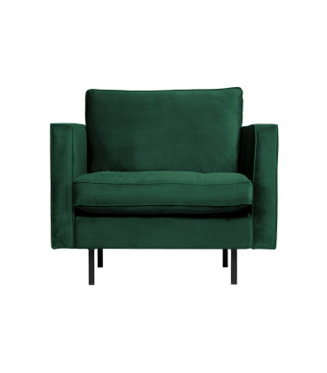 Fauteuil Rodéo Classic Velvet Vert Forêt Matelassé