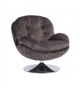 Fauteuil Pivotant Memento Anthracite Velours
