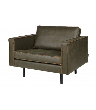 Fauteuil Rodéo Cuir Recyé ArmyWOOOD by De Eekhoorn