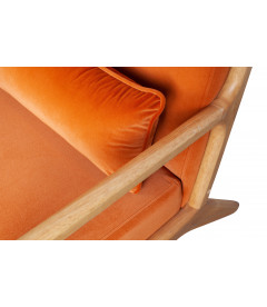 Fauteuil Mark Velours Melon