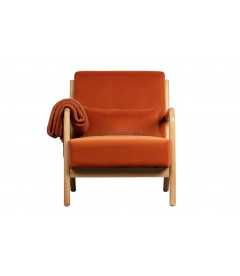 Fauteuil Mark Velours Melon