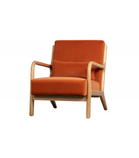 Fauteuil Mark Velours Melon