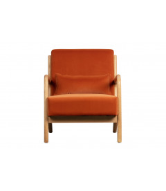 Fauteuil Mark Velours Melon