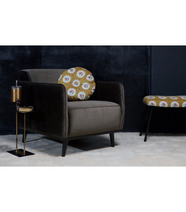 Fauteuil Statement Velours Vert ChaudWOOOD by De Eekhoorn