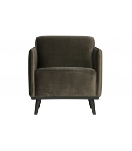 Fauteuil Statement Velours Vert ChaudWOOOD by De Eekhoorn