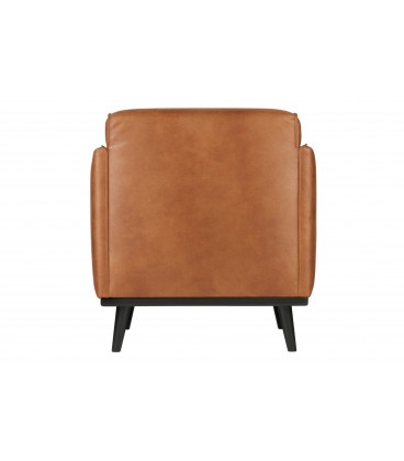 Fauteuil Statement Cognac Cuir RecycléWOOOD by De Eekhoorn