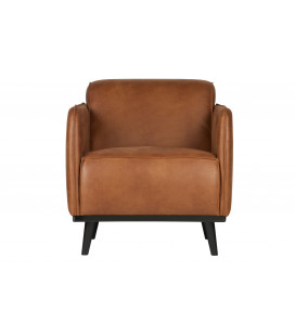 Fauteuil Statement Cognac Cuir Recyclé