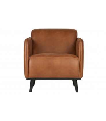 Fauteuil Statement Cognac Cuir Recyclé