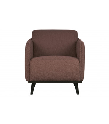 Fauteuil Statement Tissu Bouclé Coffee