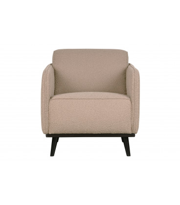 Fauteuil Statement Tissu Bouclé Beige