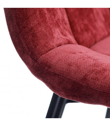 Set de 4 Chaises Manta P38 Bordeaux Nuageux