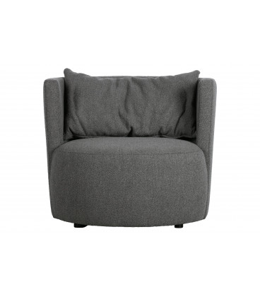 Fauteuil Explore Tissu Bouclé Gris Acier