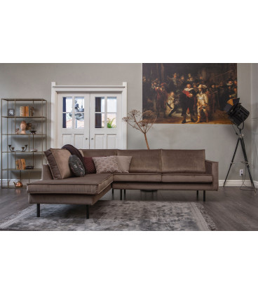 Canapé d'Angle Rodéo Gauche Velvet TaupeWOOOD by De Eekhoorn