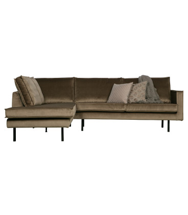 Canapé d'Angle Rodéo Gauche Velvet TaupeWOOOD by De Eekhoorn