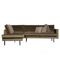 Canapé d'Angle Rodéo Gauche Velvet TaupeWOOOD by De Eekhoorn Canapé d'Angle Rodéo Gauche Velvet TaupeWOOOD by De Eekhoorn