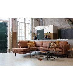 Canapé d'Angle Rodéo Gauche Cognac Cuir RecycléWOOOD by De Eekhoorn Canapé d'Angle Rodéo Gauche Cognac Cuir RecycléWOOOD by De Eekhoorn