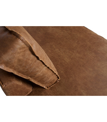 Canapé d'Angle Rodéo Gauche Cognac Cuir RecycléWOOOD by De Eekhoorn