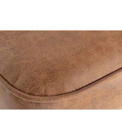 Chaise de Bar Vogue 65cm Cognac Cuir RecycléWOOOD by De Eekhoorn