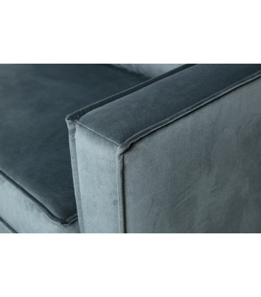 Canapé d'Angle Rodéo Droite Velvet Teal Bleu CanardWOOOD by De Eekhoorn