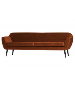 Canapé Rocco 230cm Velours RouilleWOOOD by De Eekhoorn Canapé Rocco 230cm Velours RouilleWOOOD by De Eekhoorn