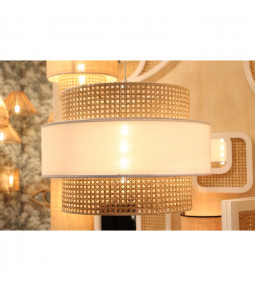 Suspension Raphia Bord Naturel D.65cm