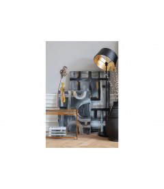 Lampadaire Pien Noir 145 cm avec Abat-Jour Noir/LaitonWOOOD by De Eekhoorn