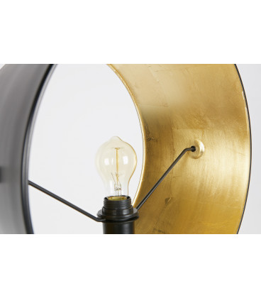 Lampadaire Pien Noir 145 cm avec Abat-Jour Noir/LaitonWOOOD by De Eekhoorn