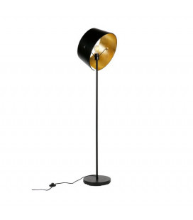 Lampadaire Pien Noir 145 cm avec Abat-Jour Noir/Laiton