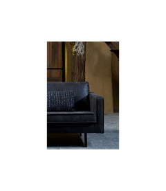 Canapé d'Angle Rodéo Gauche Black Cuir RecycléWOOOD by De Eekhoorn