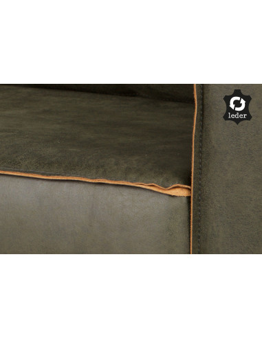 Canapé d'Angle Rodéo Gauche Army Cuir RecycléWOOOD by De Eekhoorn