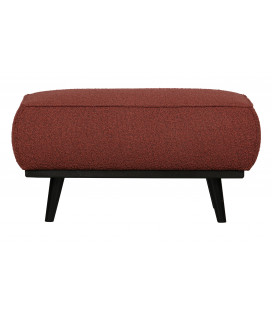 Pouf Large Statement Tissu Bouclé Chestnut