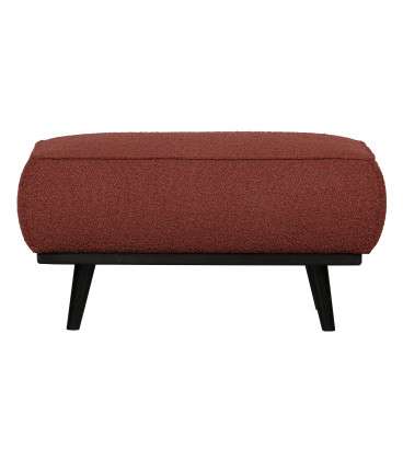 Pouf Large Statement Tissu Bouclé Chestnut