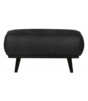 Pouf Large Statement Tissu Suédine Noir