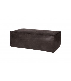 Pouf Large Rodéo Cuir Recyclé BlackWOOOD by De Eekhoorn Pouf Large Rodéo Cuir Recyclé BlackWOOOD by De Eekhoorn