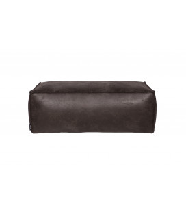 Pouf Large Rodéo Cuir Recyclé Black