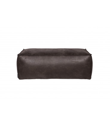 Pouf Large Rodéo Cuir Recyclé Black