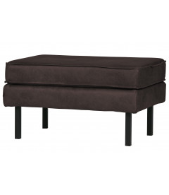 Banc Rodeo Cuir Recyclé BlackWOOOD by De Eekhoorn Banc Rodeo Cuir Recyclé BlackWOOOD by De Eekhoorn