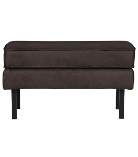 Banc Rodeo Cuir Recyclé Black