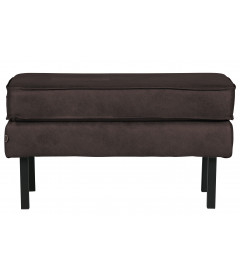Banc Rodeo Cuir Recyclé BlackWOOOD by De Eekhoorn Banc Rodeo Cuir Recyclé BlackWOOOD by De Eekhoorn